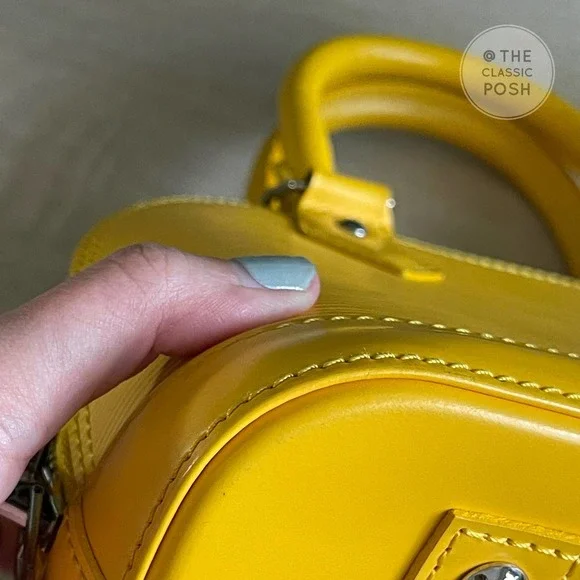 ❌SOLD❌Louis Vuitton BB Alma EPI Citron Yellow Leather Crossbody Bag - Picture 10 of 15
